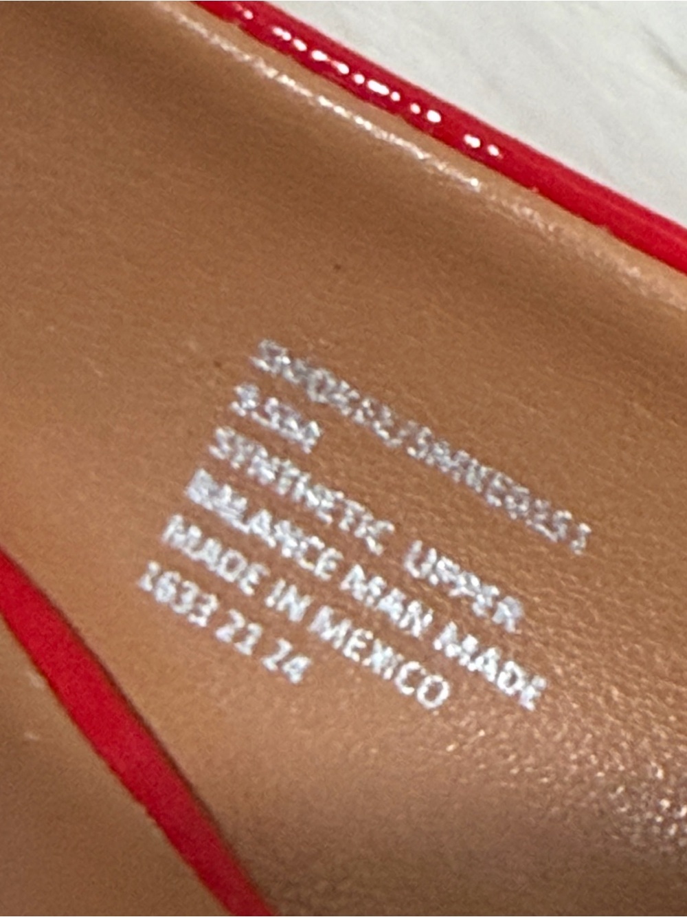 NEW. Steve Madden Red Patent Pointed Slingback Flats with Grommet Strap 9.5 - Picture 8 of 11